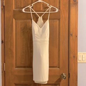 White Dress With Lace Razer Back